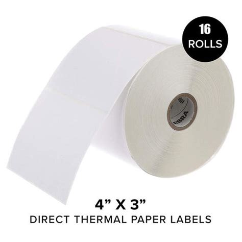 zebra 4x3 direct thermal all-temp adhesive non-rfid peel-off labels|zebra z endure labels.